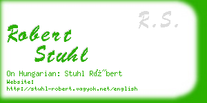 robert stuhl business card